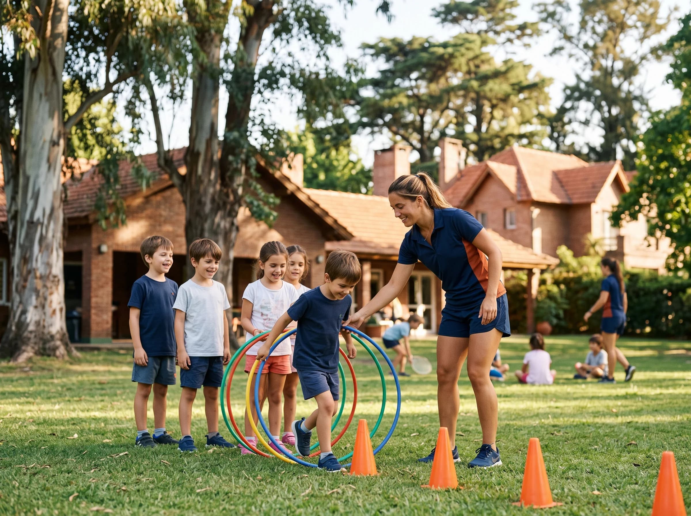 Colonia de vacaciones para niños organizada en un country o club