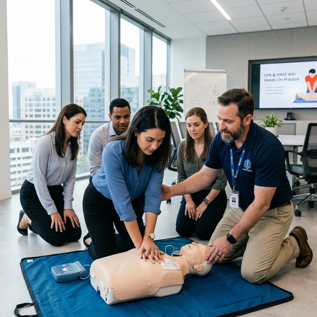 Capacitación de reanimación cardiopulmonar RCP in-company